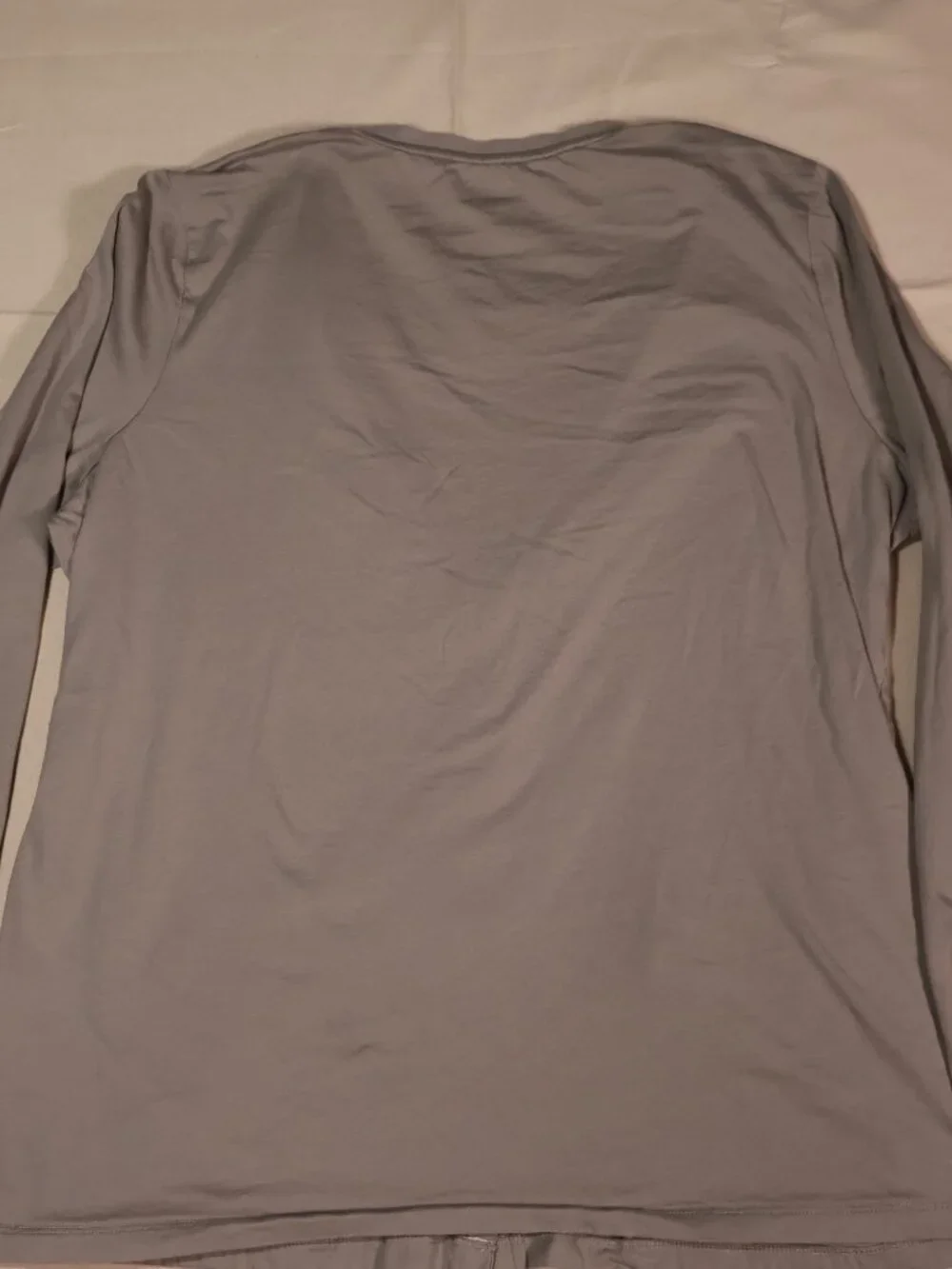 Lands End Woman’s Grey Long Sleeve V Neck Cardigan Sweater